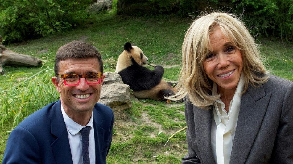 Beauval: avec un "pincement au coeur", Brigitte Macron dit au revoir au panda Yuan Meng