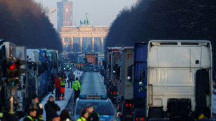 Über 500 Lkw bei Protestaktion am Brandenburger Tor