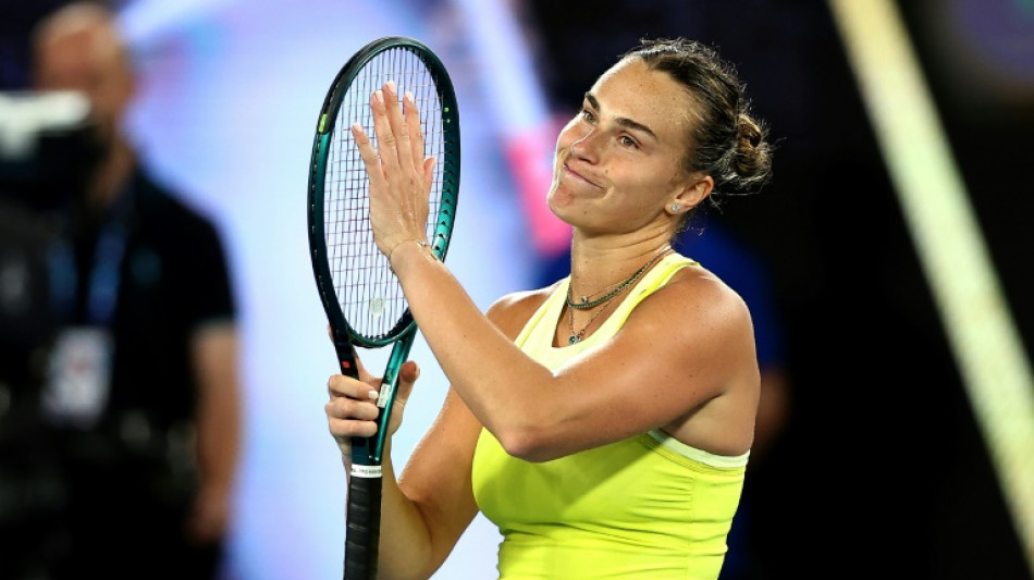 Gutsy Sabalenka beats Pavlyuchenkova, wind to reach Melbourne semis