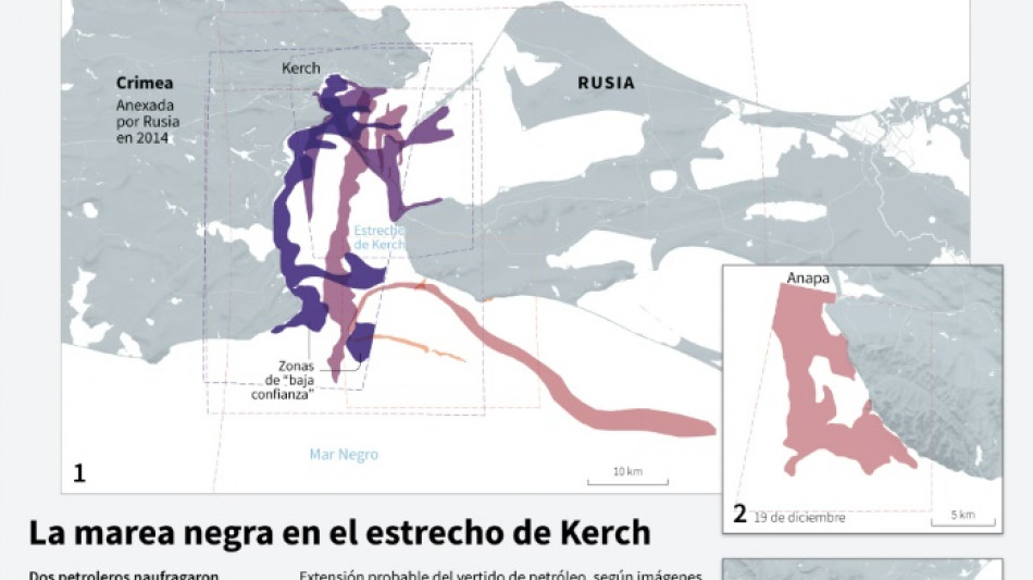 La marea negra entre Rusia y Crimea sigue extendiéndose