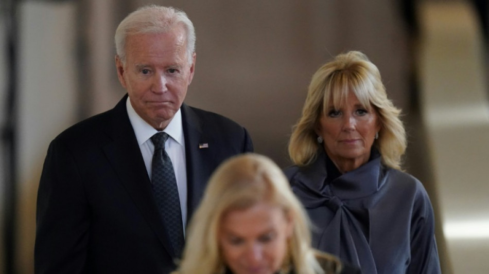 Biden visits queen's coffin as UK counts down to funeral