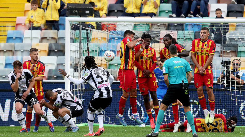  Serie A: Udinese-Lecce 1-0 