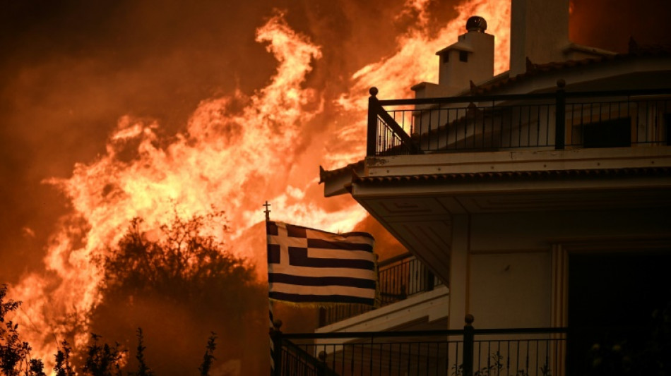 Greek firefighters battle major blazes on multiple fronts