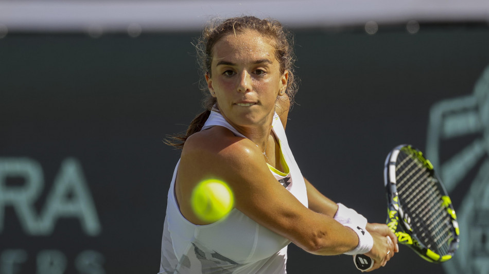  Tennis: Wta Miami, Bronzetti fuori al primo turno 