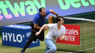 Protestor briefly halts ATP final in Halle