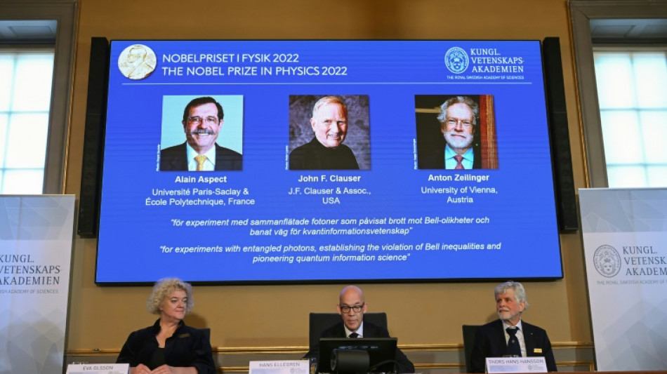 French-US-Austrian trio win physics Nobel for quantum mechanics work