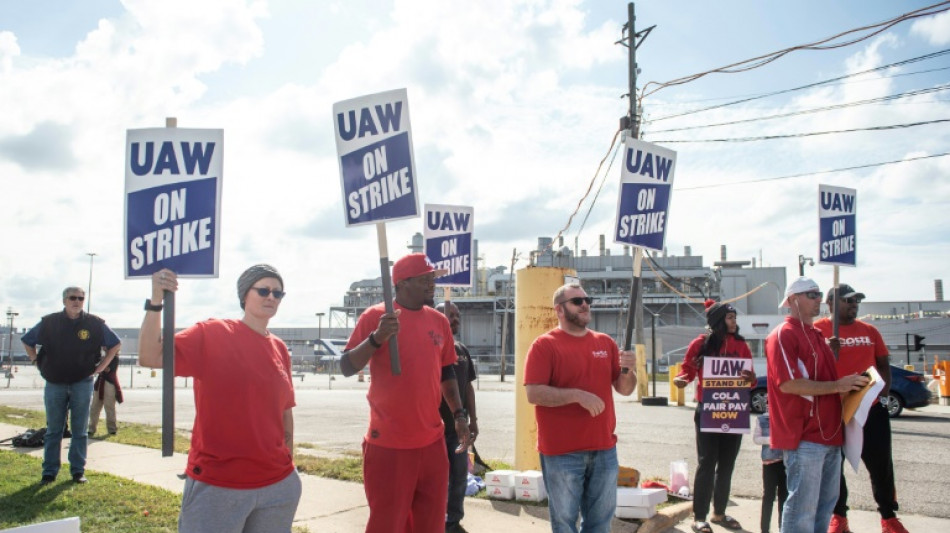 Upbeat mood along picket lines on US auto strike's first day