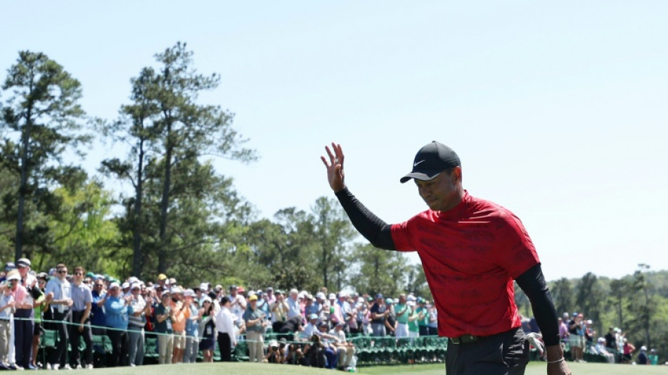 Golf: Woods réalise son plus mauvais score à Augusta, mais va au bout de son exploit
