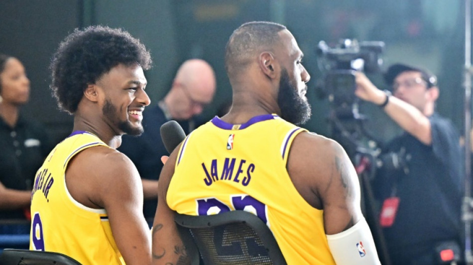 NBA: "De la joie pure", savoure LeBron James, à l'entraînement avec son fils Bronny